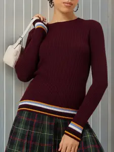 DressBerry Pure Acrylic Ribbed Pullover