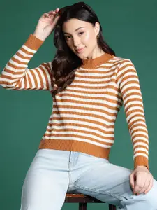 DressBerry Pure Acrylic Striped Pullover