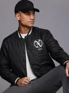 HRX by Hrithik Roshan Brand Logo Print Longline Padded Jacket