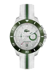 Lacoste Men Stainless Steel Dial & Canvas Striped Straps Analogue Watch 2011340