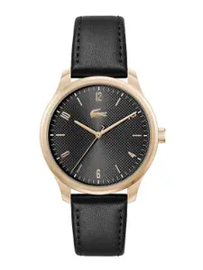 Lacoste Men Lisbon Leather Analogue Watch 2011323-Black