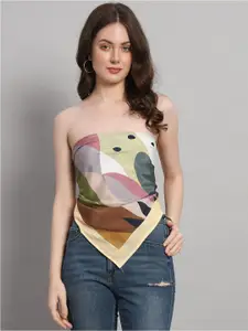 HANDICRAFT PALACE Floral Printed Silk Scarf