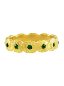 ARVINO  Gold Plated & Stone Studded Finger Ring
