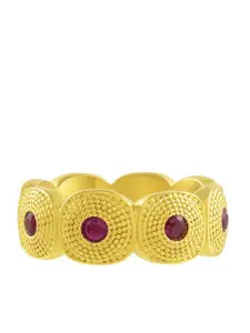 ARVINO Gold Plated Stones Studded Finger Ring