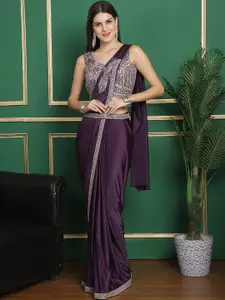 Grancy Embellished Ready to Wear Belted Saree