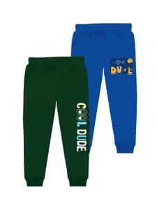 BAESD Boys Pack Of 2 Typography Printed Joggers