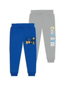 BAESD Boys Pack Of 2 Typography Printed Joggers