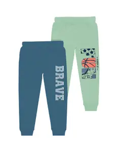 BAESD Boys Pack Of 2 Typography Printed Joggers