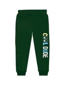 BAESD Boys Typography Printed Mid-Rise Joggers