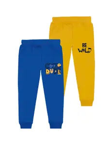 BAESD Boys Pack Of 2 Typography Printed Joggers