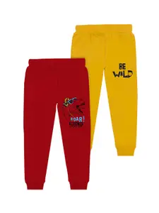 BAESD Boys Pack Of 2 Typography Printed Joggers