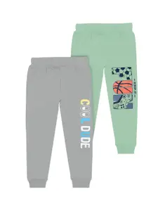 BAESD Boys Pack Of 2 Typography Printed Joggers