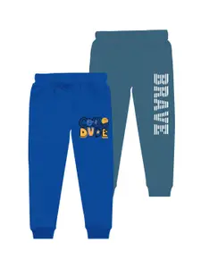 BAESD Boys Pack Of 2 Typography Printed Joggers