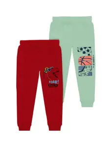 BAESD Boys Pack Of 2 Typography Printed Joggers