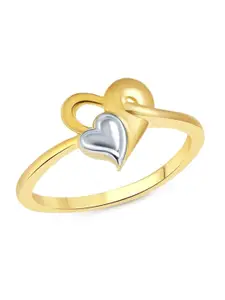 Vighnaharta Gold Plated Heart & Soul Finger Ring