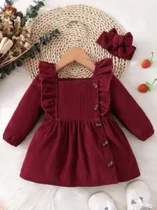 BAESD Square Neck Fit & Flare Dress