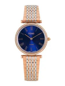 TOMS Women Embellished Stainless Steel Straps Analogue Watch T1101A-BU