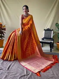 SGF11 Woven Design Heavy Zari Work Kanjeevaram Patola Silk Saree