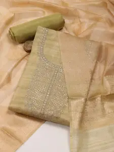 Meena Bazaar Embroidered Sequined Unstitched Dress Material