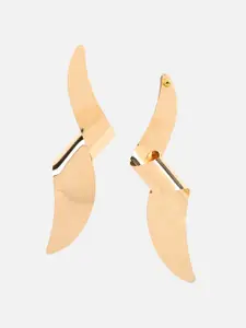 Kazo Gold Plated Contemporary Drop Earrings