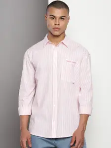 Tommy Hilfiger Relaxed Fit Striped Pure Cotton Casual Shirt