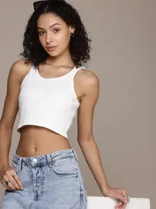 The Roadster Life Co. Ribbed Styled Back Crop Top