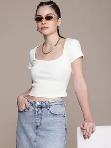 The Roadster Life Co. Square Neck Ribbed Crop Top