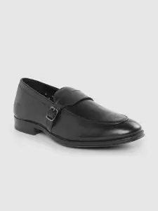 Lee Cooper Men Solid Leather Formal Slip-Ons