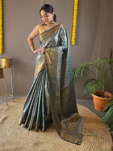 SGF11 Floral Woven Design Zari Art Silk Kanjeevaram Saree