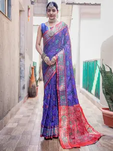 SGF11 Ethnic Motifs Woven Design Zari Patola Saree