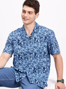 Aeropostale Printed Cuban Collar Relaxed Fit Pure Cotton Casual Shirt