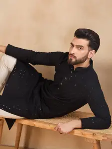 House of Pataudi Ethnic Motifs Embroidered Straight Kurta