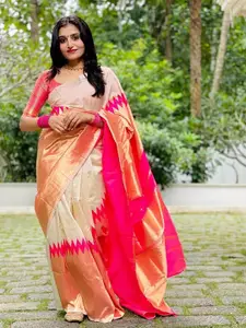 KALINI Abstract Woven Design Zari Banarasi Saree