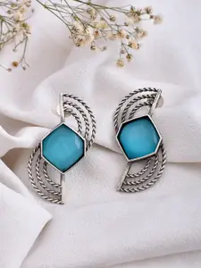 DASTOOR Silver Contemporary Drop Earrings