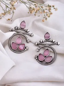 DASTOOR Silver Oxidised Silver Plated Drop Earrings