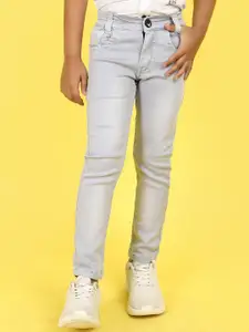 V-Mart Boys Slim Fit Mid Rise Clean Look Heavy Fade Cotton Jeans