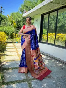 SGF11 Woven Design Zari Silk Cotton Narayan Peth Saree