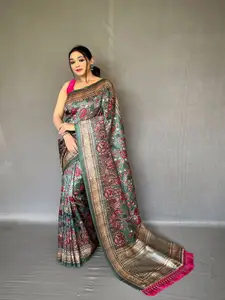 SGF11 Ethnic Motifs Printed Zari Silk Cotton Kanjeevaram Saree