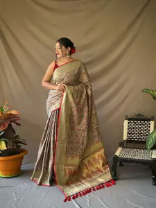SGF11 Woven Design Heavy Zari Work Kanjeevaram Patola Silk Saree