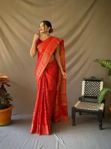 SGF11 Woven Design Heavy Zari Work Kanjeevaram Patola Silk Saree