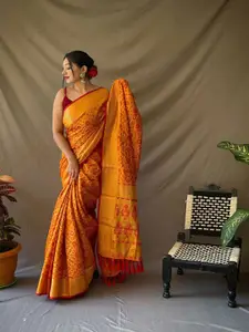 SGF11 Woven Design Heavy Zari Work Kanjeevaram Patola Silk Saree
