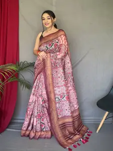 SGF11 Ethnic Motifs Printed Silk Cotton Chanderi Saree