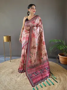 SGF11 Floral Printed Silk Cotton Chanderi Saree