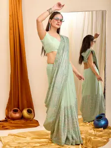 VAIRAGEE Geometric Embellished Sequinned Saree