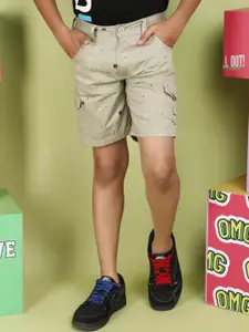 V-Mart Boys Printed Mid-Rise Cotton Shorts