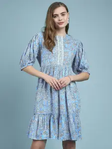 DressBerry Floral Printed Pure Cotton A-Line Dress