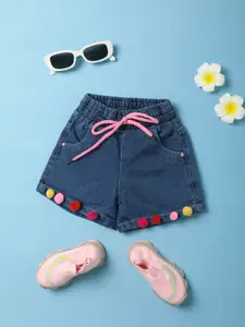 V-Mart Girls Mid-Rise Denim Shorts