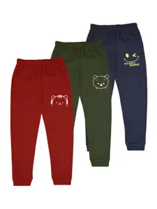 BAESD Boys Pack Of 3 Cotton Mid Rise Joggers
