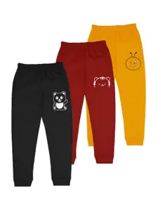 BAESD Boys Pack Of 3 Cotton Mid Rise Joggers