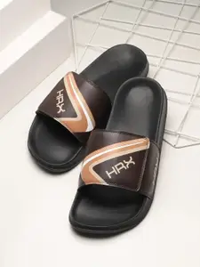 HRX by Hrithik Roshan Men Brown Printed Sliders